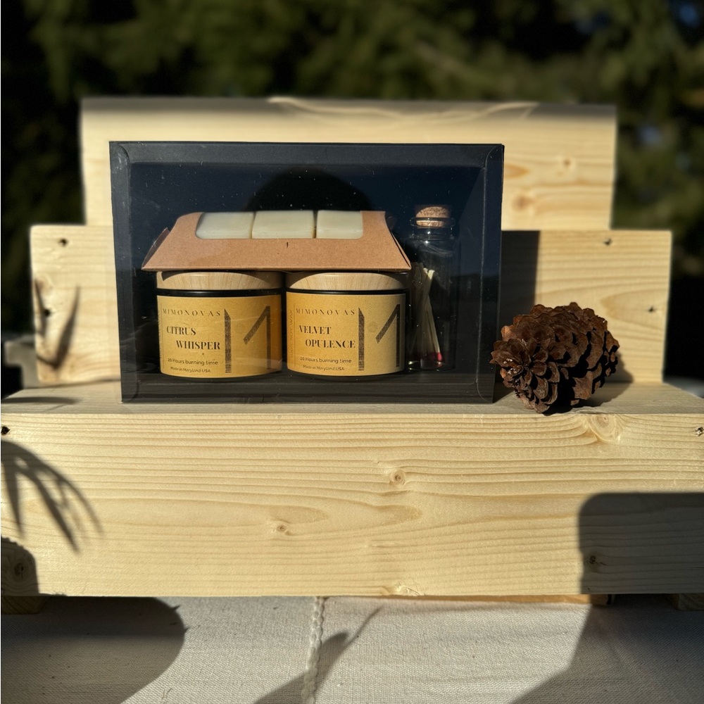 Luxury Gift Box Set - Handmade Natural Candles and Decor - Unique Holiday Gift